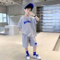 2pc Boys Clothes Set Summer Kids Short Sleeve Letter T-shirt Shorts Sport Casual Outfits Set with Pants for Teenage Boy Clothing. 
