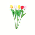 34cm Christmas New Year Flowers Bouquet For Decor Halloween Wedding Tulip Real Touch PU. 