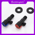BROONPRE  SUS304 Stainless Steel Black Paint Angle Valve for Kitchen Bathroom Toilet Cold and Hot Water Stop Valve. 