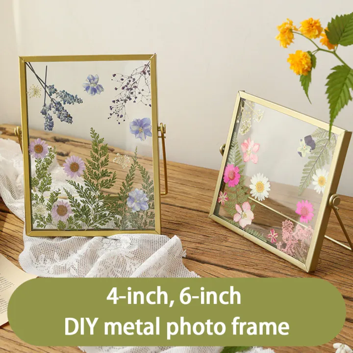 4%20Inch%206%20Inch%20Diy%20Glass%20%20Frame%20Handmade%20Creative%20ple%20Dried%20Flower%20Picture%20Frame%20Minimalist%20Table%20Ornament%20frame%20size%20-%20Image%204