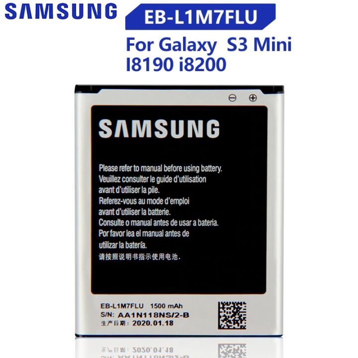 Samsung Battery For Galaxy S3 Min S3Min I8190N I8190 GT-I8190 GT-i8200 With EB-L1M7FLU 1500mAh