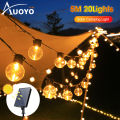 Auoyo LED String Lights Solar Camping Bulb String Outdoor String Lights Garden Decoration String Lights with Warm LED Bulbs for Indoor Outdoor Waterproof Patio Garden Holiday Home Wedding Party Decorations. 