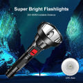 Outdoor Flashlights Emergency Electric To-rch  Light Portable Lamp Light Camping Hiking Work Lights Flashlight Bright Searchlight Spotlight 300M Distance USB Rechargeable Flashlight. 