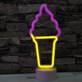 ECHIDNA Night Light Creative Ice Cream/Ice Lolly Sign LED Neon Light. 