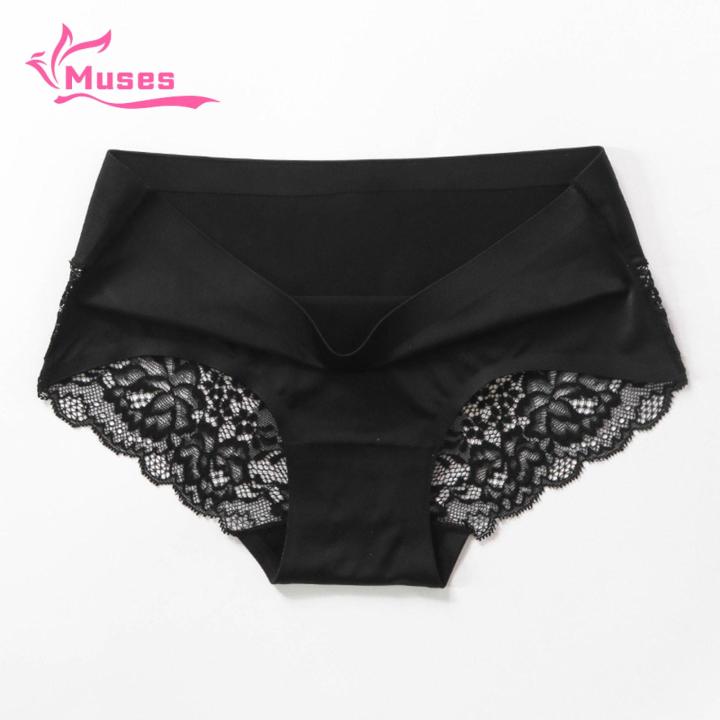 Muses%20Mall%20Women%20Briefs%20See-through%20Stretchy%20Pure%20Color%20Women%20Briefs%20-%20Image%204