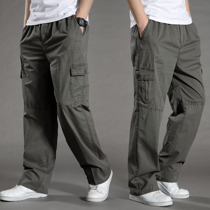 Men's%20Pants%20Summer%20Thin%20Casual%20Trousers%20Men%20Oversized%20Cargo%20Pants%20Loose%20Multi-Pocket%20Sports%20Fat%20Guy%20Straight-Leg%20Pants%20-%20Image%206