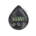 Silent Non-Ticking Battery Operated Shower Timer, Waterproof Digital Timer, Small Size Cute Timer Black Easy Install. 
