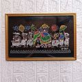 Framed Esala Perahera Velvet Wall Art | SRI LANKA | 18 x 12 Frame | Fiber Frame | Wall Decoration| Velvet Frame. 