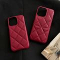 Retro Red Color Leather Phone Case For Iphone 15 Pro Max 11 12 13 14 Pro Max Plus Luxury Solid Color Ultra Thin Hard Back Cover. 