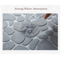 Bath Mat Cobblestone Bathroom Rugs Water Absorbent Bath Mats for Bathroom Machine Washable Bath Rugs(40X60cm,Khaki). 