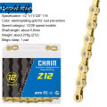 Poplikdfr Bike Chain Kit Mountain Bicycle Single 6 7 8 9 10 11 12 Speed Bicycle Chain Full Plating Anti-rust Gold Reusable Bicycle Chain. 