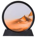 Sea Sand  Frame Moving Sand Art Picture 3D Dynamic Round Glass Relaxing Home Office Work Decor Deep. 