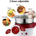 Portable Electric Hot Pot Cookware Pasta Pot Non-stick Casserole Pot with Steam Rack for Eggs/Soup. 