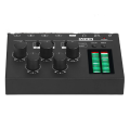 MX5 Mini Low Noise 4-Channel Stereo Audio Mixer 6.35/3.5mm Mono Inputs for Studio, Bar, for Club. 