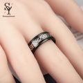 Sunny Men Ring Glossy Simple Jewelry Accessory Dragon Pattern Glowing Ring for Dating. 