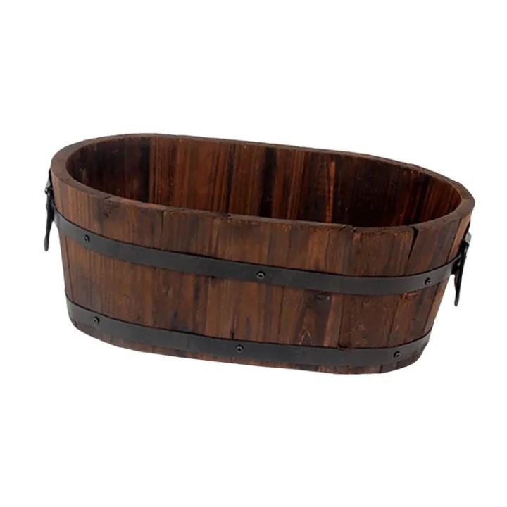 Planter%20Preservative%20Wooden%20Decorative%20Ornament%20Flower%20Bucket%20Flower%20Pot%20for%20Backyard%20Garden%20Home%20Decoration%20-%20Image%202