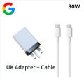 30W EU/US/UK Adapter For Google 7 6 Fast Charger UsbC To Type C Cable Quick Charge Power Adapter For Pixel 5 Pro 6A 5A 4A 3 2 XL. 