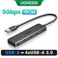UGREEN USB 3.0 Hub 4 Ports USB A Splitter Ultra-Slim USB Expander for Mouse Keyboard Flash Drive for Laptop Desktop PC. 