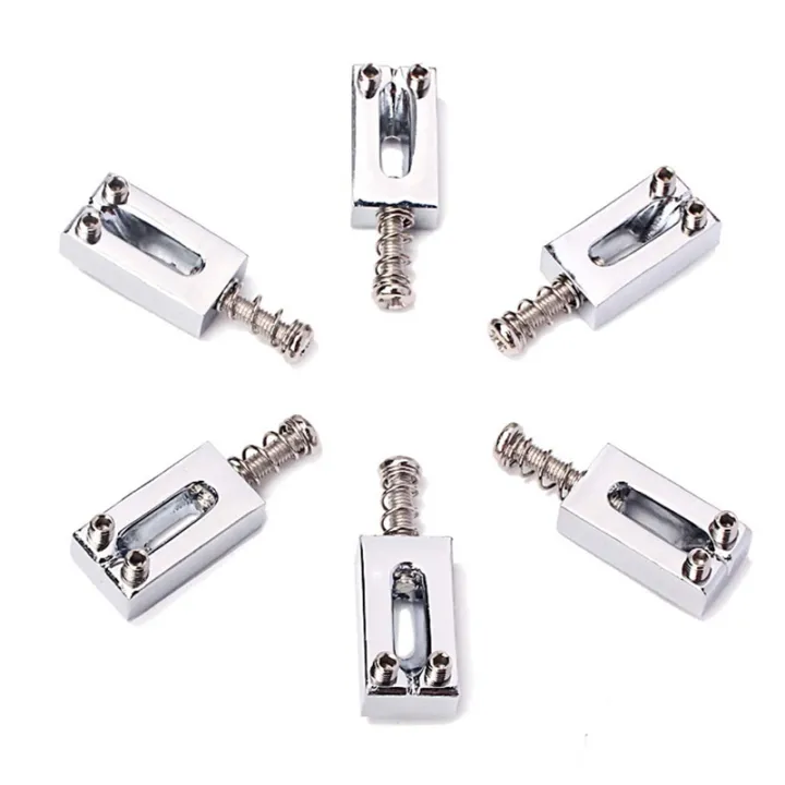 12%20Pcs%20Guitar%20Parts:6%20Pcs%20Electric%20Guitar%20Tremolo%20Bridge%20String%20Saddles%20Mount%20Conical%20Spring%20and%20Screws%20&%206%20Pcs%20Electric%20Guitar%20Bridge%20Saddles%20Flat%20Set%20for%20Strat%20Tele%20Replacement%20-%20Image%205