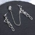 hikaw for boys earrings for men korean style Street Wear Hip Hop Temperament Fashion Design With Chain Party Gift Men Earrings Alloy Korean Dangle Earrings Women Ear Bone Clips. 