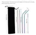 Stainless Steel Straw Kit - 5 Piece for Enjoying Drinks Responsibly. 