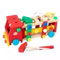 Children's Wooden Disassembly Assembly Engineering Car Nut Car Screw Toy Variety Combination Shape Building Blocks Toys. 