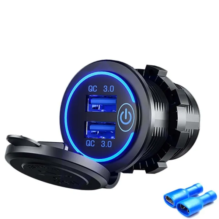 Quick%20Charge%203.0%20Dual%20USB%20Socket%2012V/24V%20Car%20Charger%20Touch%20Switch%20Voltmeter%20Electronic%20Lighter%20USB%20Fast%20Charger%20Socket%20-%20Image%207