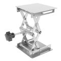 Scientific Lab Jack-100 x 100mm Stainless Steel Lab Stand Table Rack Scissor Lab-Lift Lifter for Science Experiment. 
