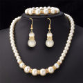 Elegant Faux Pearl Necklace Earrings Bracelet Long Necklace Jewelry Gift. 