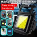 LED COB Light Flashlight Work Lamp Mini Torch Pocket Keychains USB-Rechargeable. 