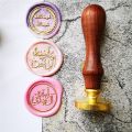 Personalized Seal Eign Customize Arabic Wedding Name Custom Image Wood Letterretro Stamp Logo Sealing Wax Language Invitation(Seal With 10 Wax). 