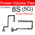 WeihonghunfeiOriginal 1 Set For Realme 8 8 Pro 8i 8S 4G 5G Power Volume Flex Cable Side Switch Volume Button On OFF Power Key Flex Ribbon Parts. 