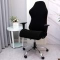 Elastic Electric Gaming Chair Covers Household Office Internet Cafe Rotating Armrest Stretch Chair Cases(Black). 