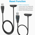 For Fitbit Charge 5/Luxe USB Wireless Magnetic Charger Cable 1M. 