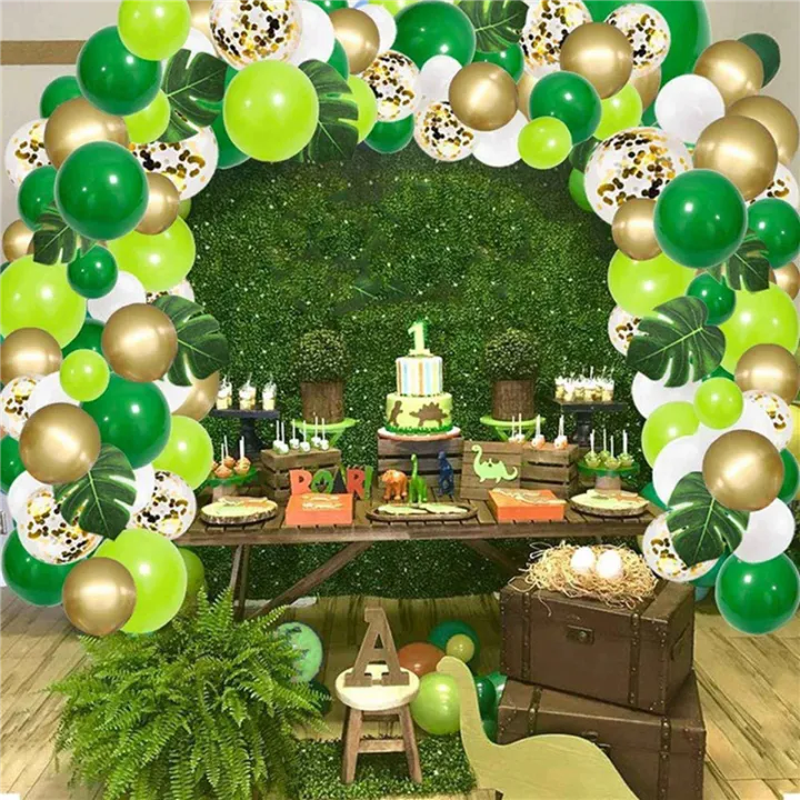 NXFDSIOZ%20268Pcs%20Jungle%20Party%20Balloon%20Arch%20Green%20Balloon%20Decoration,%20with%20Artificial%20Tropical%20Palm%20Leaves%20for%20Birthday%20Party%20-%20Image%204