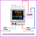 Multi Function Meter DIN Rail mount Voltage Current Power Energy kWh Power factor Frequency Active power CT Coil Meter. 