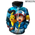 Pokemon Pikachu Pokémon Manga fleece sweater Coat Children's Clothes Casual Fashion Cartoon pullover Clothes Kids Baby. 