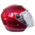 U.P. 2  Active Red Black  Motor Bike Helmet SLS Certified. 