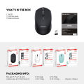 FANTECH W190 2.4Ghz USB + Bluetooth Dual Mode Wireless Mouse Mute Lightweight Ergonomic Mice For PC Laptop Office. 