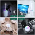 Portable 300ml Electric Air Humidifier Aroma Oil Diffuser Car Purifier Aroma Anion Mist Maker with Colorful Night Light For home. 