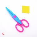 6Pc Paper Cut Wave Edge Craft Scissors Set DIY Album Tools Manual Safe Child Scissors. 