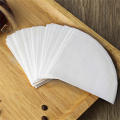 100 PCS V-shaped Wood Pulp Drip Paper V60-01 Cone White Coffee Filter Coffee Strainer Bag Espresso Tea Infuser Accessories. 