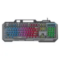 T-Wolf T16 Mechanical Feel Keyboard USB Wired RGB Backlight with Aluminium Metal Plate Gaming Keyboard. 
