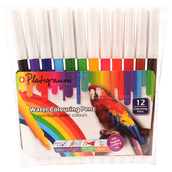 Platignum Water Colouring Pen 12 Colour Pack