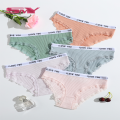 SMY 5 pcs/set Lace Women Briefs Fashion Loveyou Printed Waistband Soft Comfortable Women Underwear. 