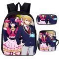 Anime Oshi No Ko Backpack Shoulder Bags Pen Bag 3pcs Set Catoon Girl Ai Hoshino School Bags Girls Bookbag Children Daily Daypack. 