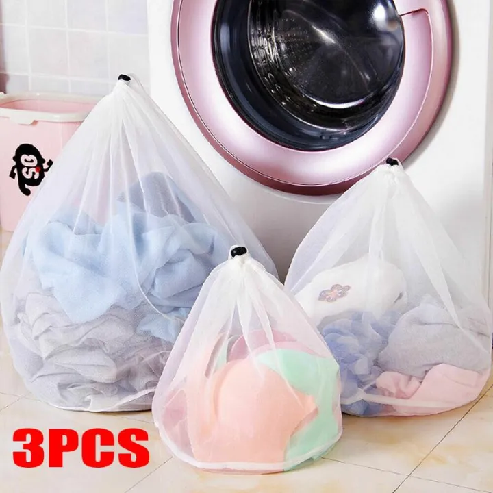 3Pcs/Set Washing Machine Mesh Net Bags Laundry Bag Large Thickened Wash ...