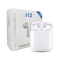 i12 TWS Pods Inpods12  White/Blue/Black - With Mic -Waterproof Portable Earbuds Full Set with Box For IOS,Android and All Mobiles -Features I7s,i11,i12,i15,i18, airdots. 