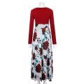 Fashion Women Long Sleeve Floral Boho Print Long Maxi Dress Ladies Casual Dress. 