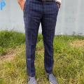 Blue Plaid Pant 29". 